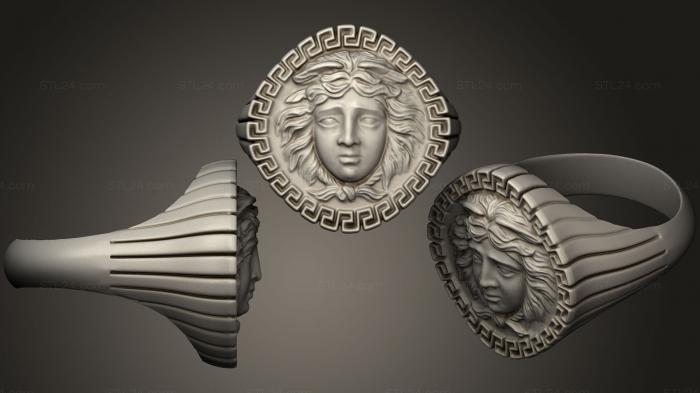 Jewelry rings (medusa ring, JVLRP_0447) 3D models for cnc